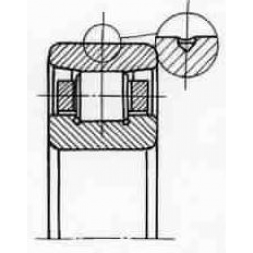 Радиальный роликовый подшипник чертеж